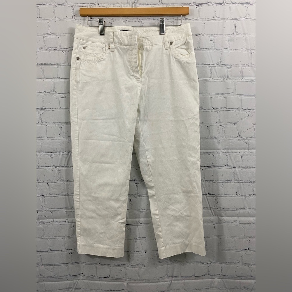 Zac & Rachel White Capri Pants Womens Size 10